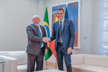 Lula e presidente da Espanha, Pedro Sánchez