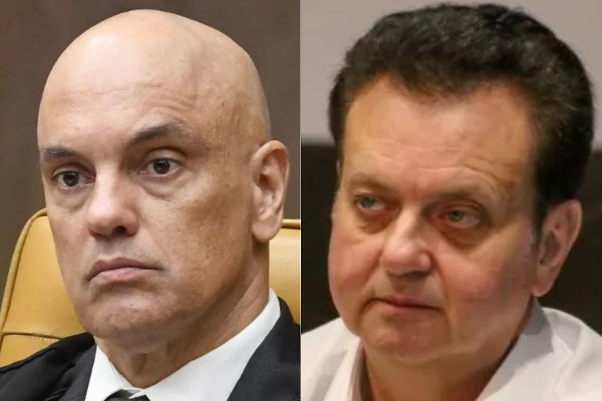O ministro do STF Alexandre de Moraes e o presidente do PSD, Gilberto Kassab