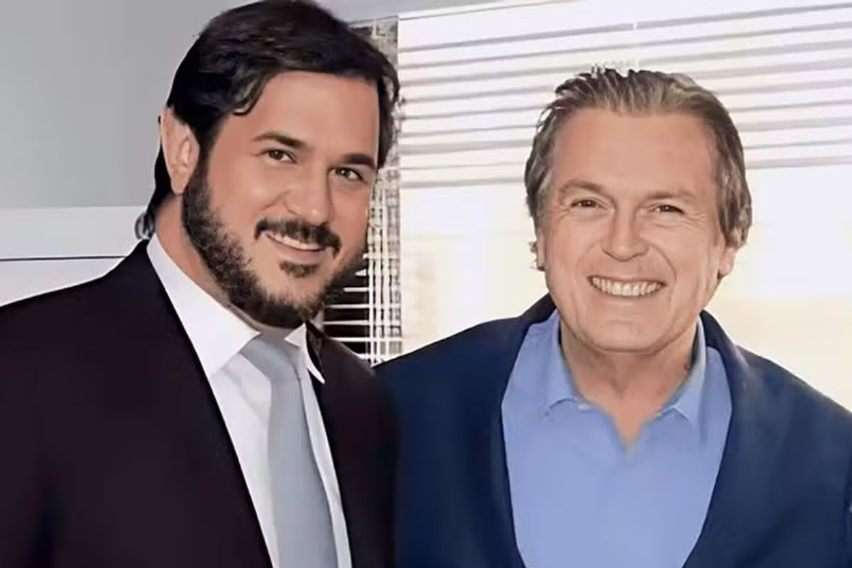 O presidente recém-eleito do União Brasil, Antônio Rueda, e o atual presidente do partido, deputado Luciano Bivar