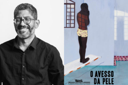 Imagem colorida de Jeferson Tenório e capa de livro O Avesso da Pele - Metrópoles