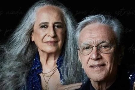 Foto colorida de Maria Bethânia e Caetano Veloso - Metrópoles
