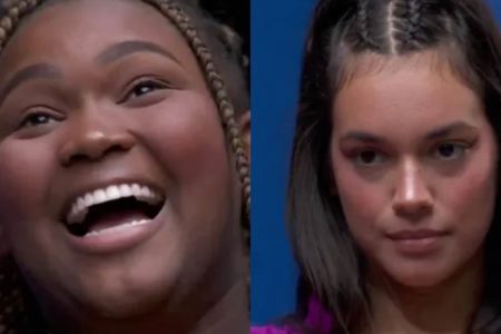 Montagem com fotos de Raquele e Alane no BBB 24 - Metrópoles