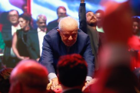 Lula em festa do PT