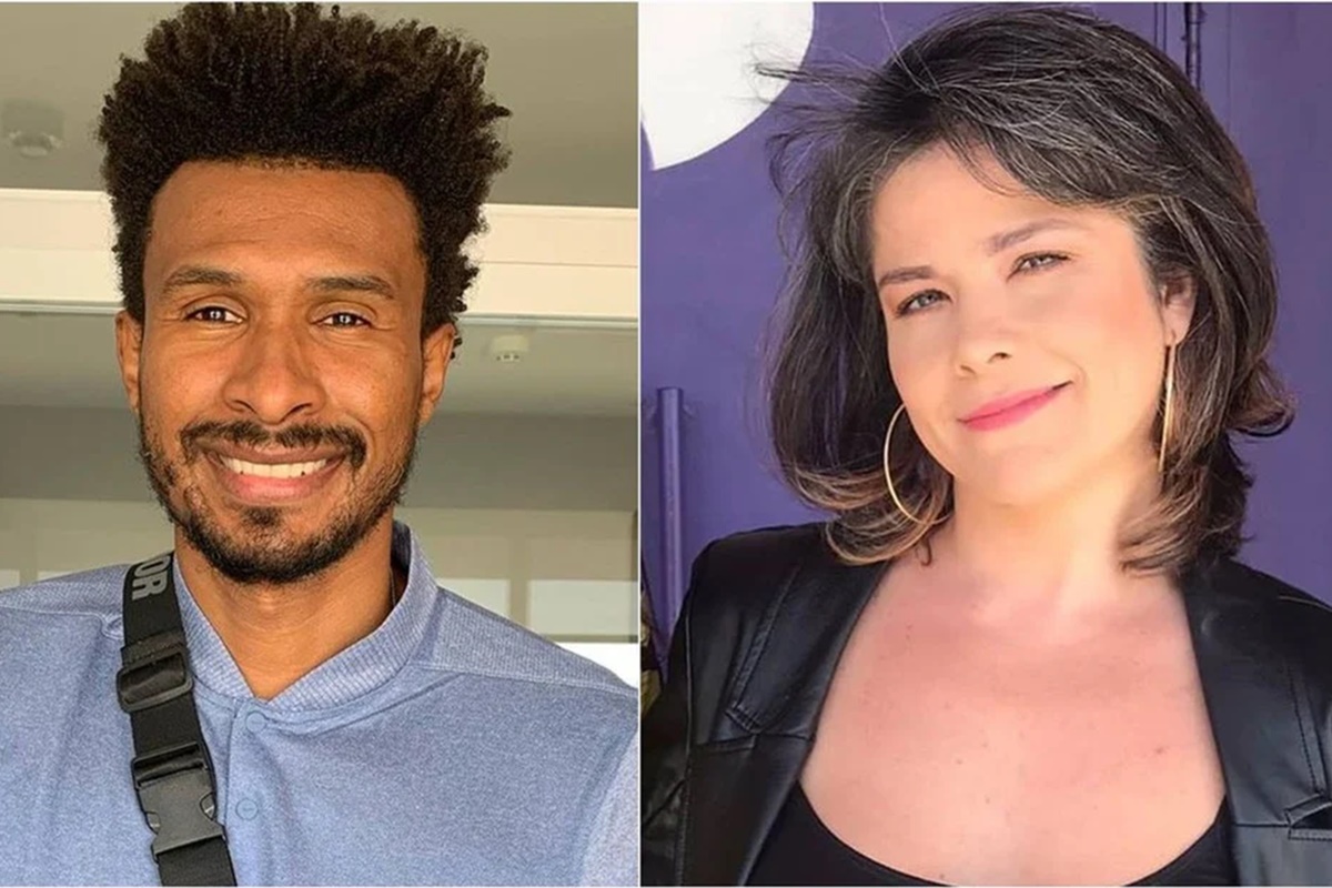 Montagem feita a partir de fotos das redes sociais de Samara Felippo e do ex-marido, Leandrinho - Metrópoles