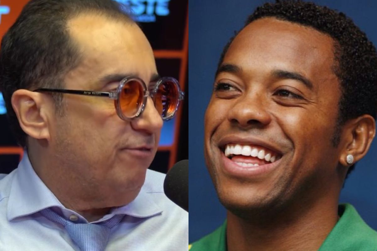 Montagem colorida de Jorge Kajuru e Robinho - Metrópoles