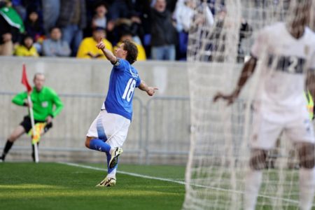 Barella comemora gol contra Equador - Metrópoles