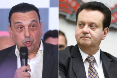 O vice-governador de São Paulo, Felício Ramuth, e o presidente do PSD, Gilberto Kassab