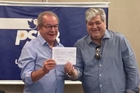 Foto colorida de José Aníbal e José Luiz Datena - Metrópoles