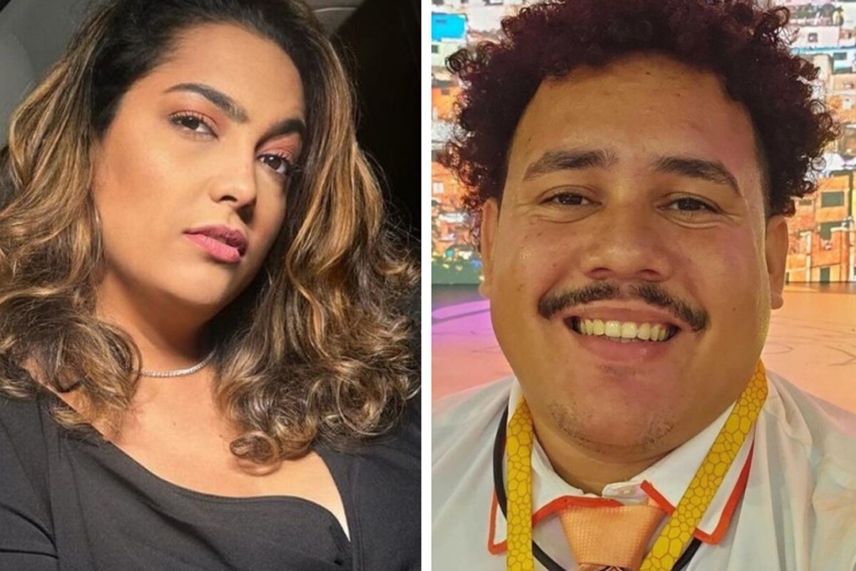 Montagem feita a partir de foto das redes sociais de Camila Moura e Lucas Henrique, o Buda - Metrópoles