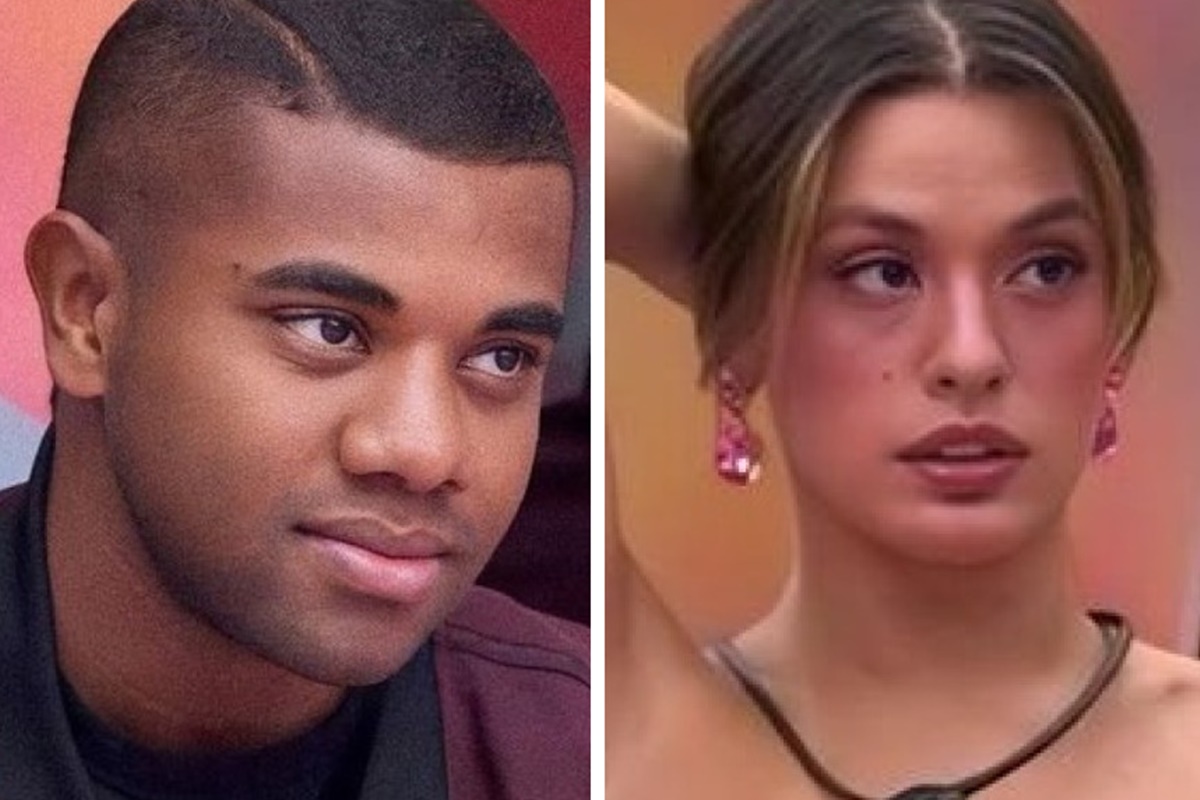 Montagem feita a partir de momentos de Davi e Beatriz, a Bia, no BBB24 - Metrópoles