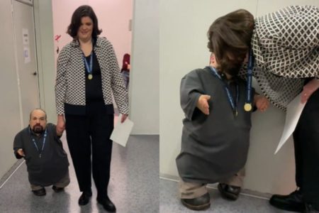 Foto colorida de uma mulher e um homem - Metrópoles