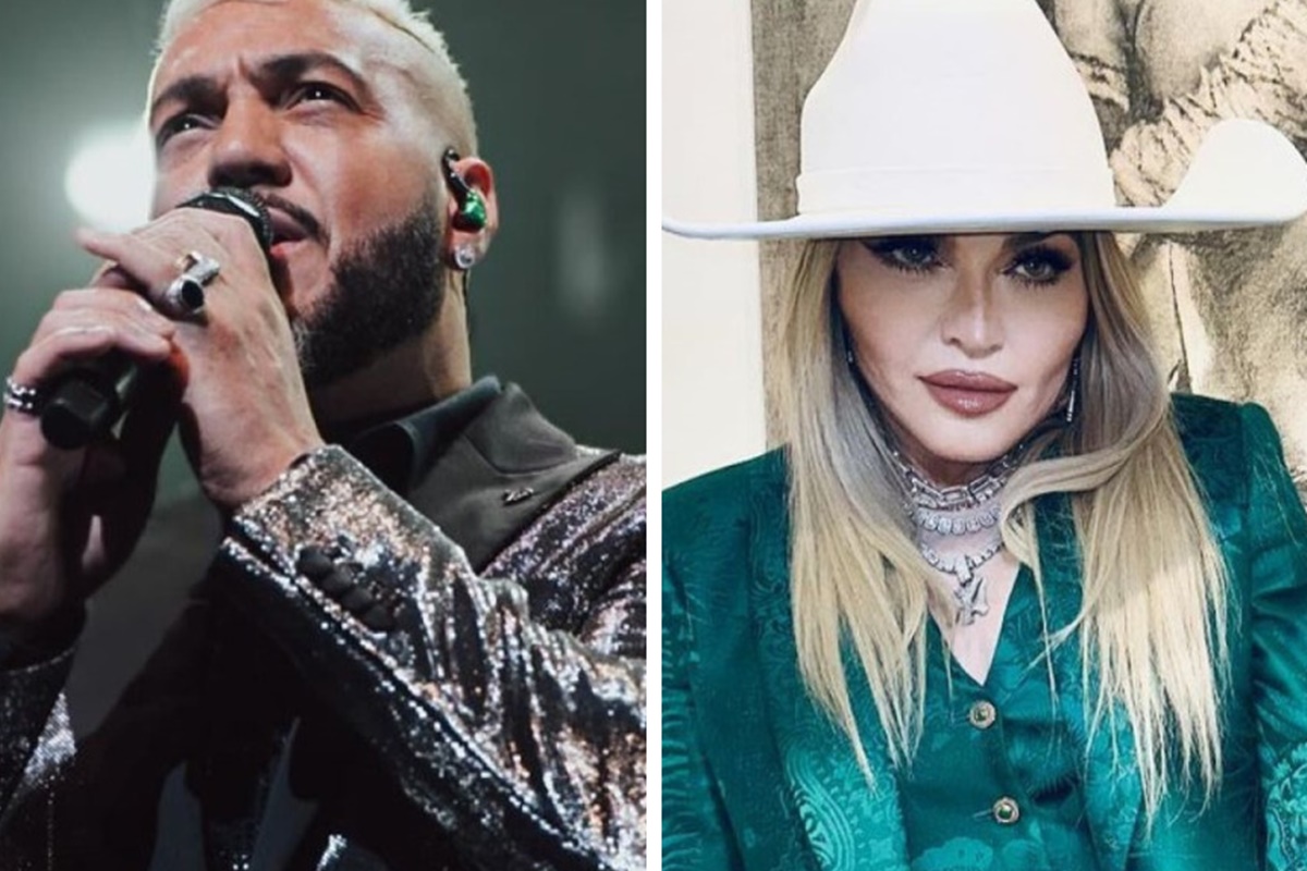 Montagem feita a partir de fotos das redes sociais de Belo e Madonna - Metrópoles