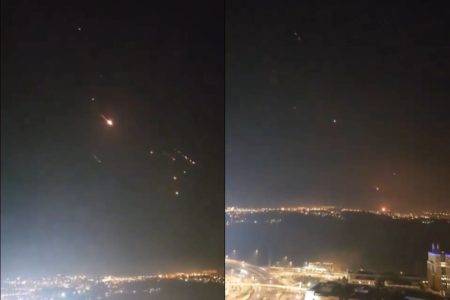 imagem colorida mostra ataque de drones do irã em israel - Metrópoles