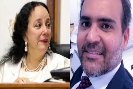 Imagem colorida Maria do Socorro Barreto Santiago, e o ex-juiz Sérgio Humberto de Quadros Sampaio - Metrópoles