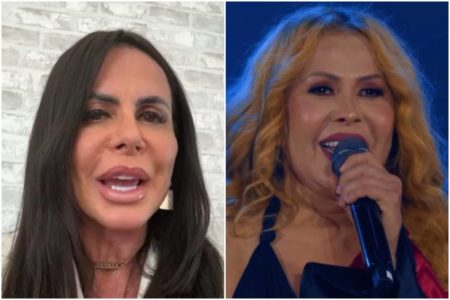 Montagem colorida com fotos de Gretchen e Joelma - Metrópoles