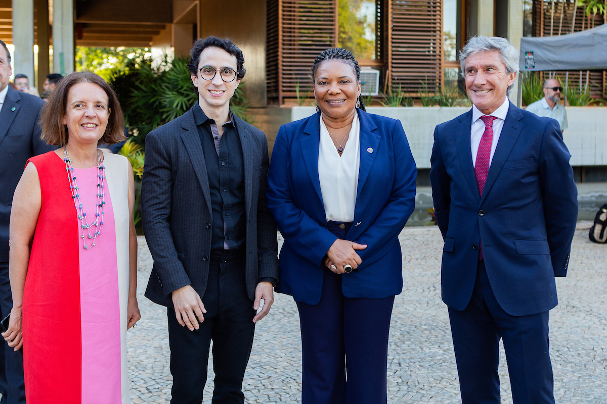 Alexandra Pinho, Marcelo Jorge, a ministra da Cultura, Margareth Menezes e o embaixador de Portugal, Luis Faro Ramos