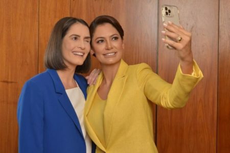 Michelle Bolsonaro e Amália Barros