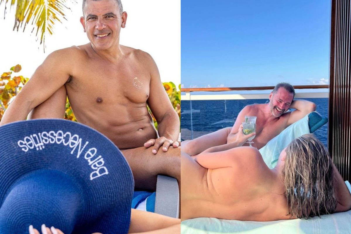 pessoas nuas em cruzeiro nudista