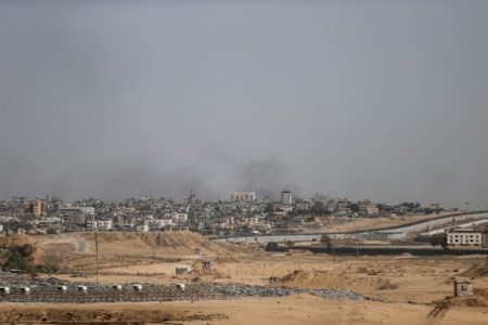 Foto colorida de Rafah, na Faixa de Gaza - Metrópoles