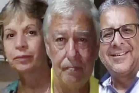Homem de cabelos brancos ao lado de mulher de cabelos grisalhos - Metrópoles
