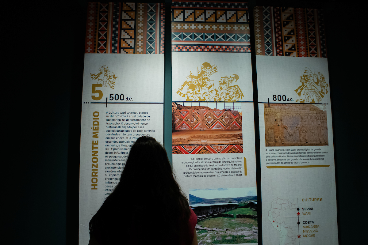 Detalhes da história das peças expostas