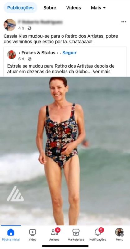 Rumores de que Cássia Kis estaria no Retiro dos Artistas ganham a web