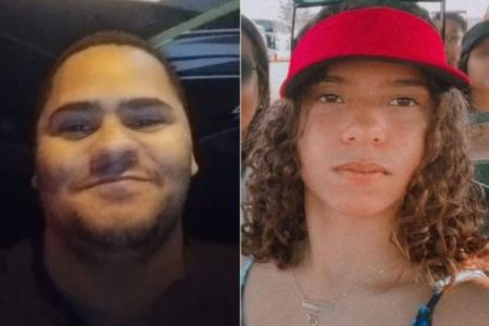 Fotos coloridas dos irmãos Rodrigo Ramos Silva e Natalha Silva Ramos, que morreram durante passeio de jet ski em Itanhaém, no litoral de SP - Metrópoles