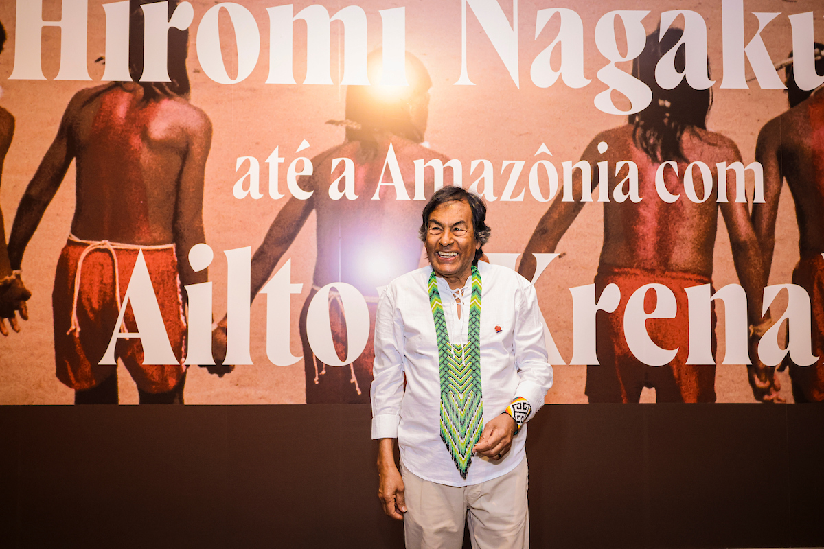 Lançamento da exposição Hiromi Nagakura até a Amazônia com Ailton Krenak