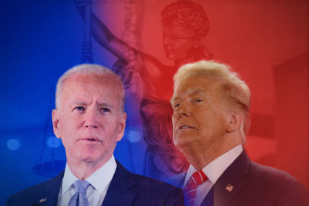 Colagem mostra Joe Biden e Donald Trump lado a lado - Metrópoles