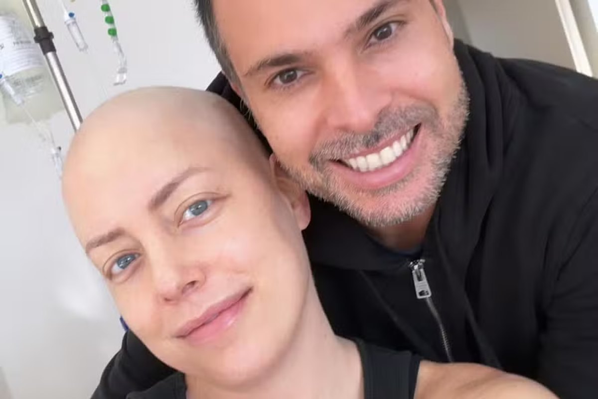 Fabiana Justus e Bruno Levi no hospital - Metrópoles
