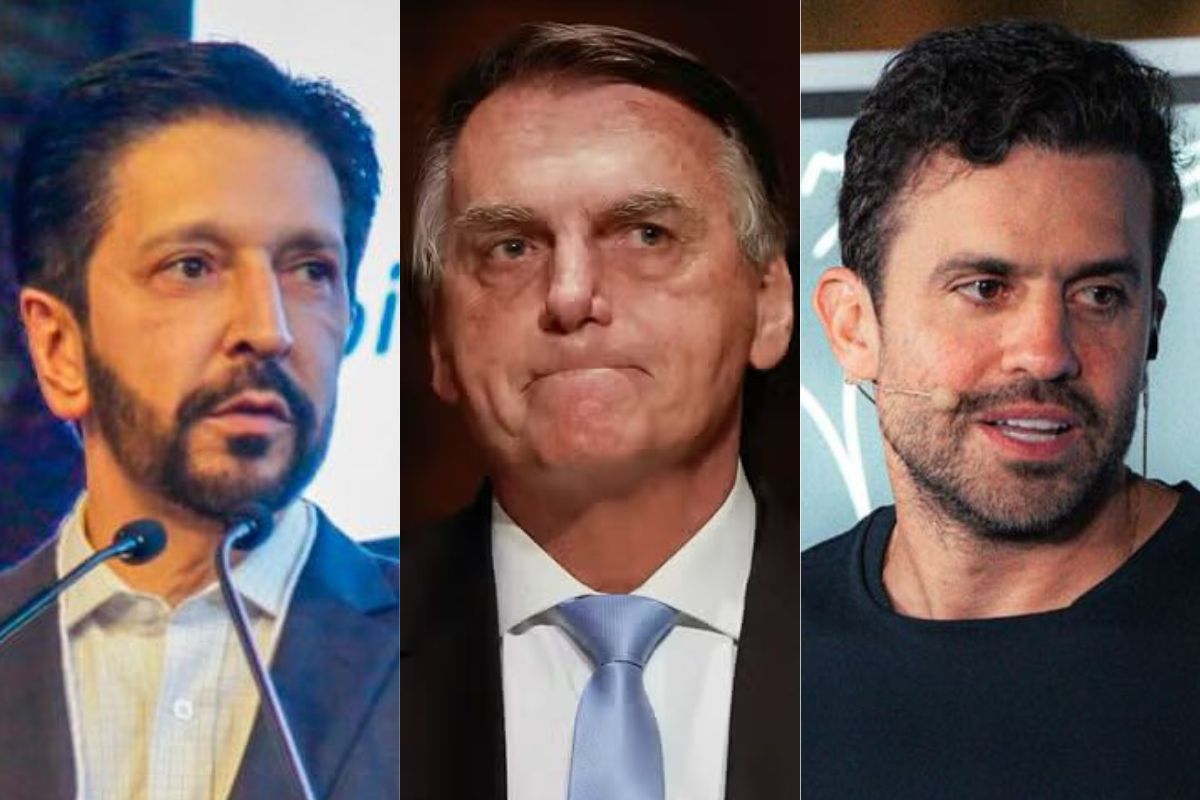 Ricardo Nunes, Jair Bolsonaro e Pablo Marçal-- Metrópoles