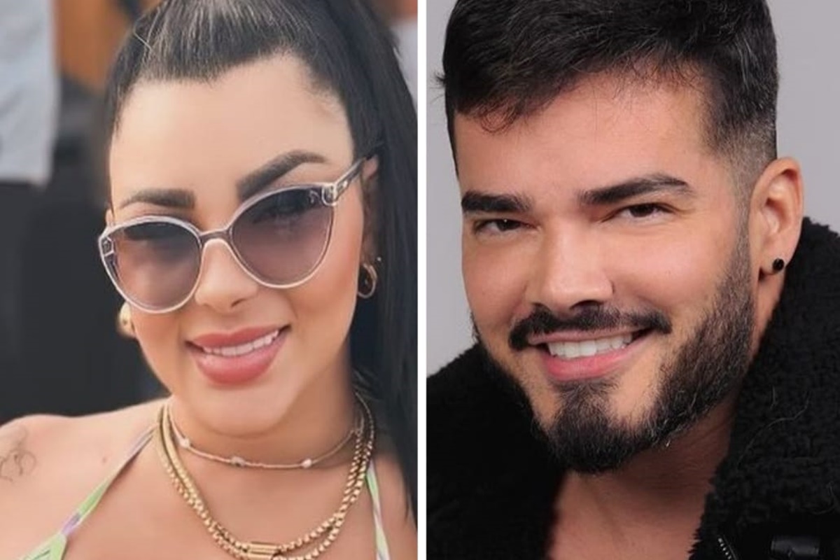 Montagem feita a partir de fotos das redes sociais de Jenny Miranda e Fábio Gontijo - Metrópoles