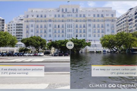 Imagens de projeção do mar invadindo cidades brasileiras feita por especialistas