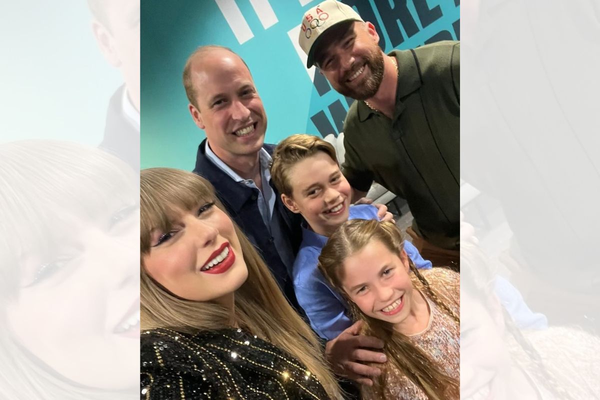 Taylor, William, Charlotte, George e Travis Kelce