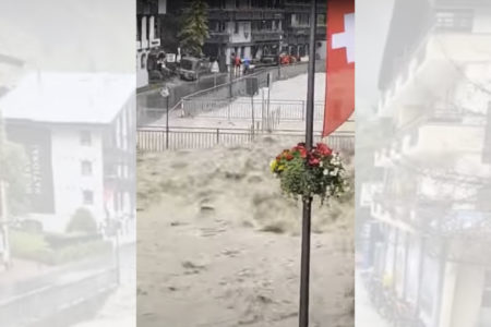 imagem colorida enchente Suíça deixa três desaparecidos e casas destruídas - Metrópoles