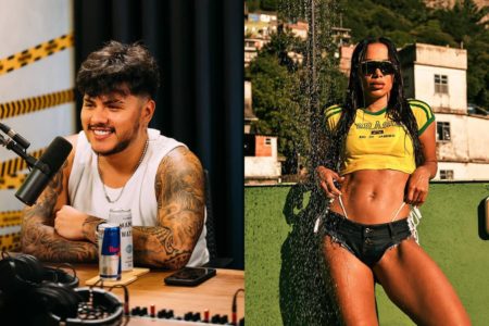 Montagem colorida de Mítico e Anitta - Metrópoles