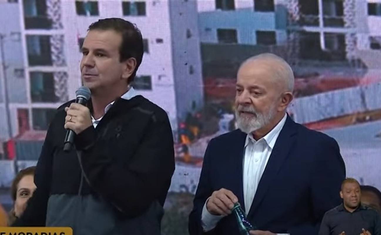 imagem colorida lula e eduardo paes entrega conjunto habitacional rio