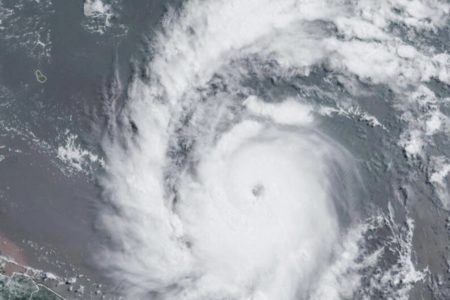 Imagem de satélite de furacão beryl