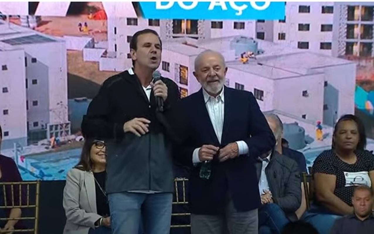 imagem colorida lula e eduardo paes entrega conjunto habitacional rio