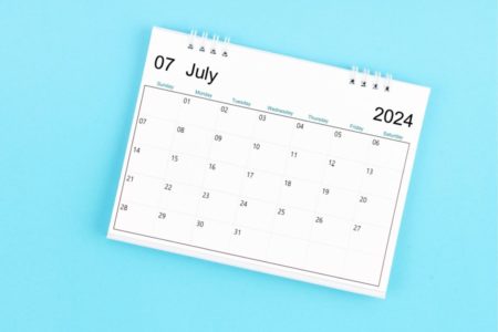 Calendário do mês de julho