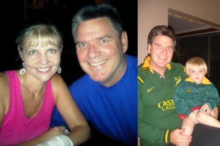 Fotos de david kember com a esposa michele kember e na outra foto com o filho - Metrópoles