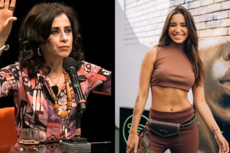 Montagem com fotos coloridas de Vanessa Lopes e Fernanda Torres - Metrópoles