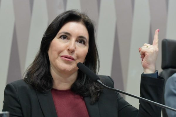 Ministra do Planejamento, Simone Tebet, no Senado