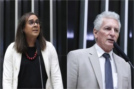 Foto colorida dos deputados federais Duda Salabert e Rogério Correia - Metrópoles