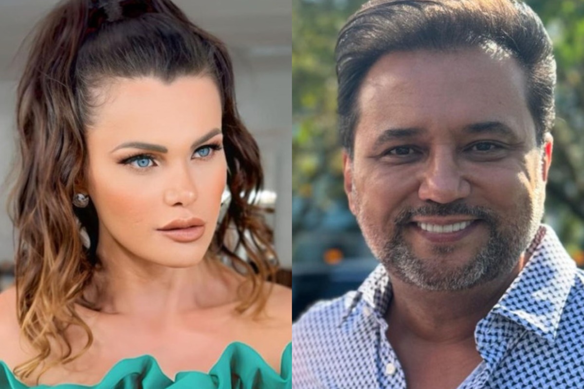 Montagem feita a partir de fotos das redes sociais de Alline Alves e Geraldo Luís - Metrópoles