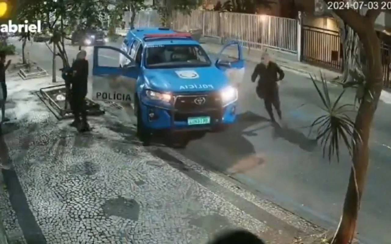 imagem colorida abordagem PMs filhos diplomatas rj