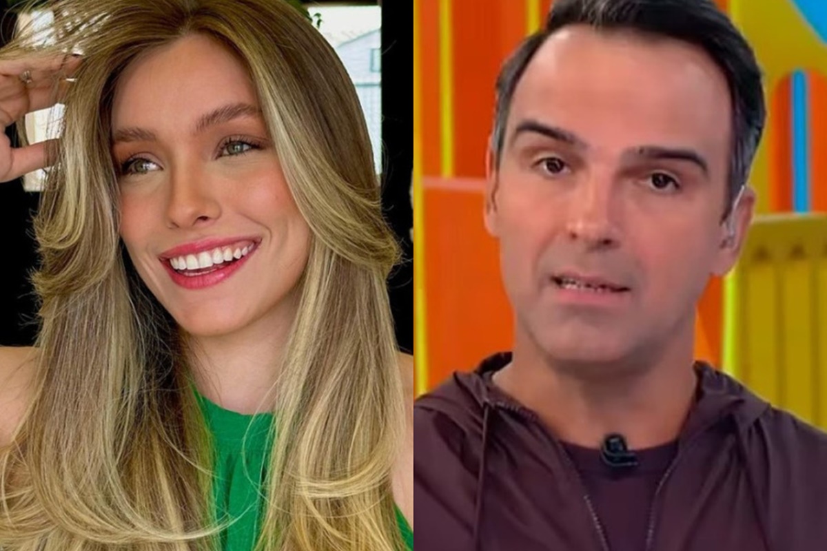 Montagem feita a partir de fotos das redes sociais da influenciadora Larissa Ferreira e de Tadeu Schimidt - Metrópoles