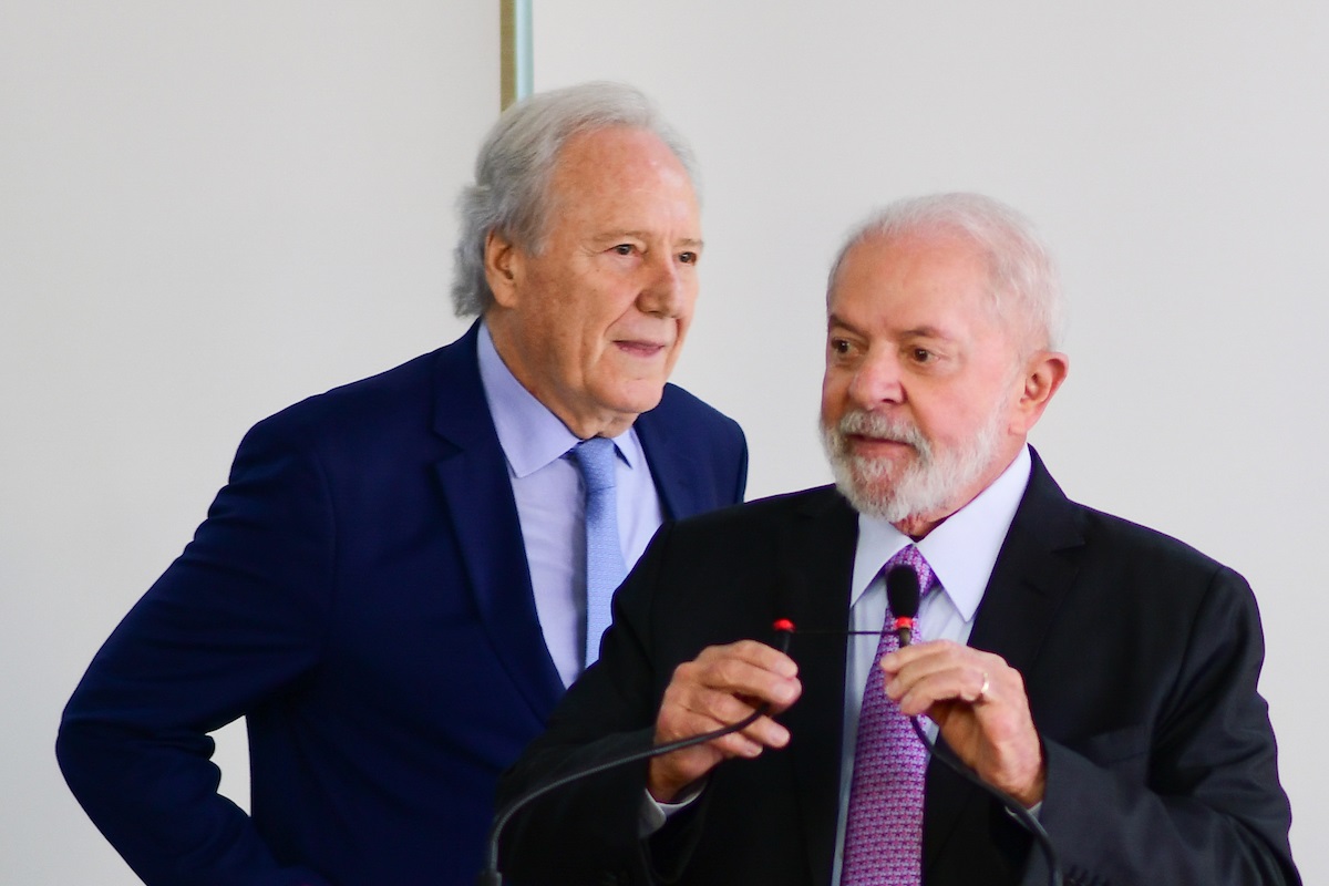 Foto colorida do presidente do Brasil, Luiz Inácio Lula da Silva, e do ministro da Justiça, Ricardo Lewandowski - Metrópoles