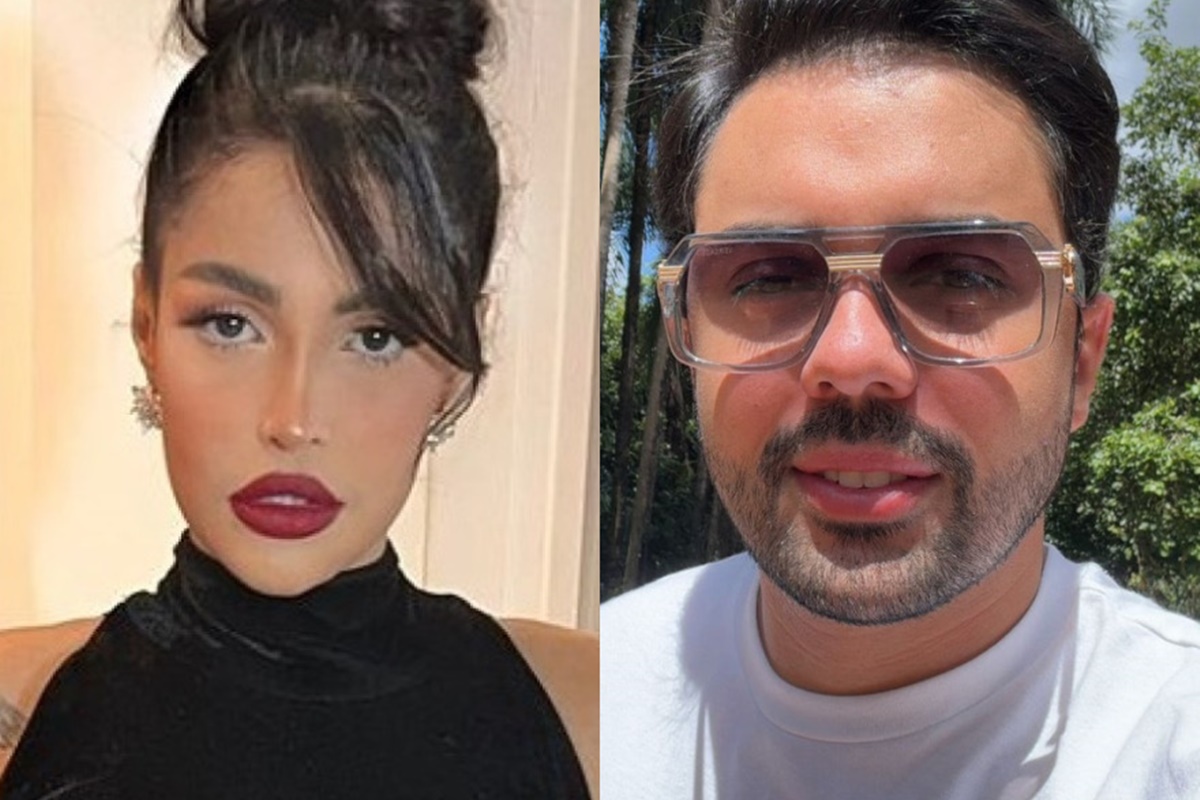 Montagem feita a partir de fotos das redes sociais de Flay e do ex-marido, Jhonatan Ricarte - Metrópoles