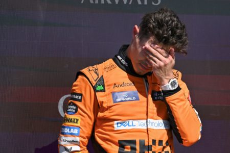 Lando Norris ficou com o terceiro lugar no GP da Grã-Bretanha de 2024. Piloto recebeu críticas de Ralf Schumacher